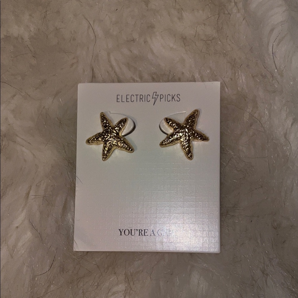 Electric Picks Starfish Earrings